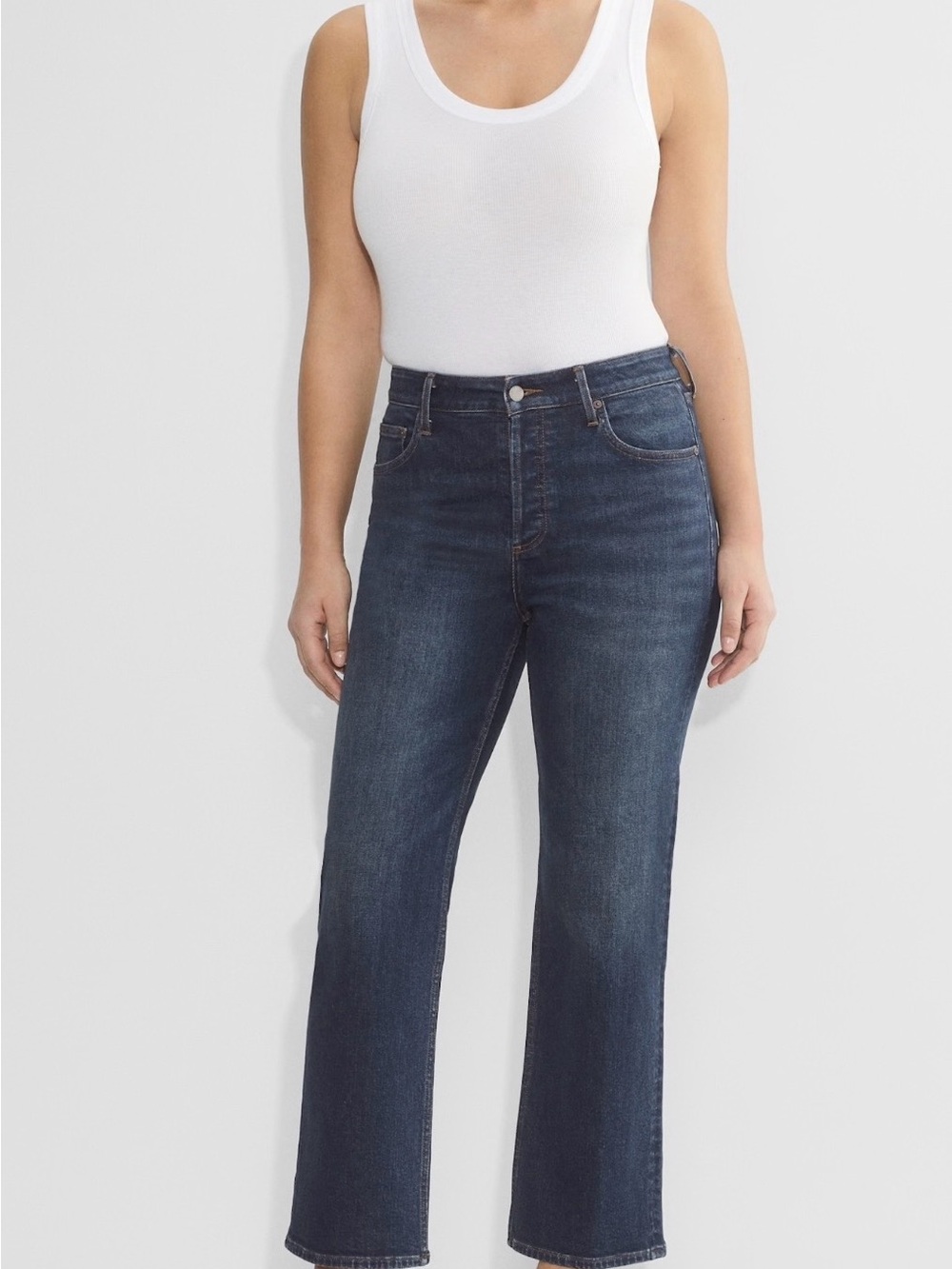 ARITZIA DENIM FORUM THE ARLO CURVE FIT HIGH RISE STRAIGHT JEANS